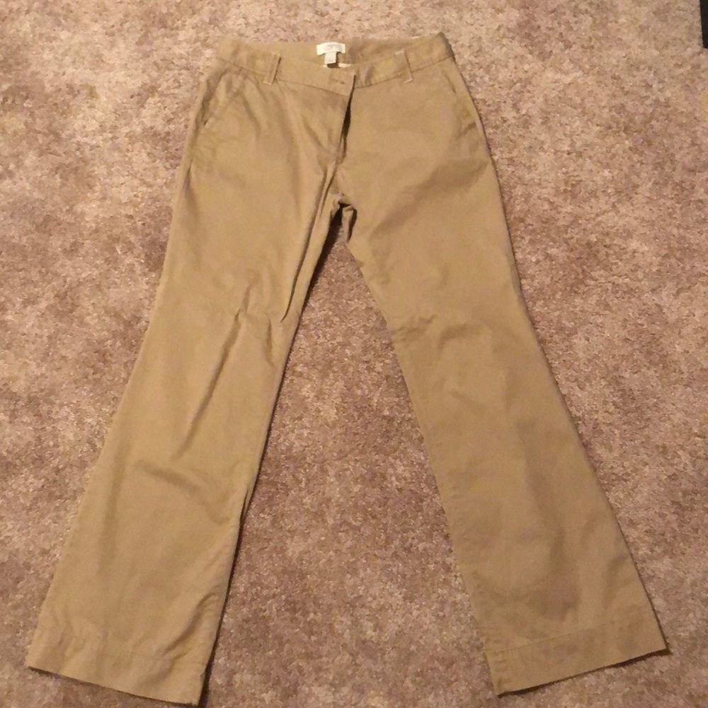 Loft Tan Flare/Wide leg Pants